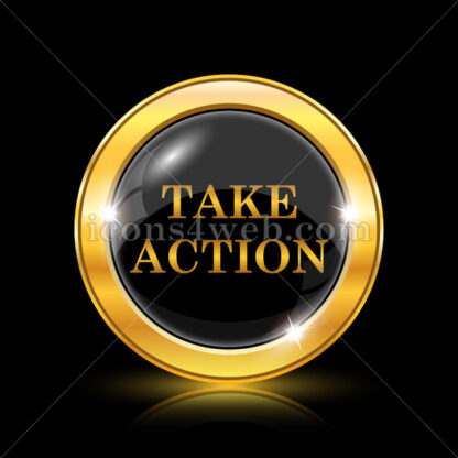 Take action golden icon. - Website icons