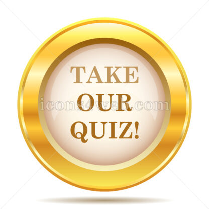 Take our quiz golden button - Website icons