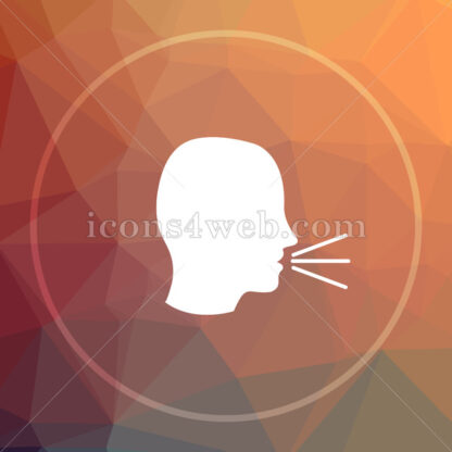Talking low poly icon. Website low poly icon - Website icons