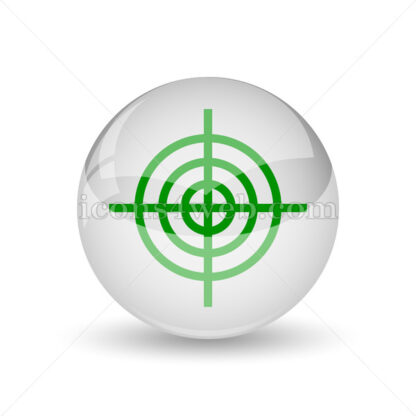 Target glossy icon. Target glossy button - Website icons