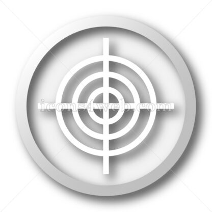 Target white icon. Target white button - Website icons