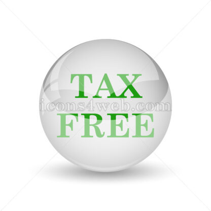Tax free glossy icon. Tax free glossy button - Website icons