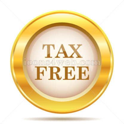 Tax free golden button - Website icons
