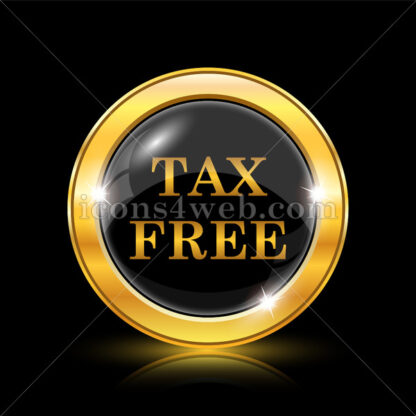 Tax free golden icon. - Website icons
