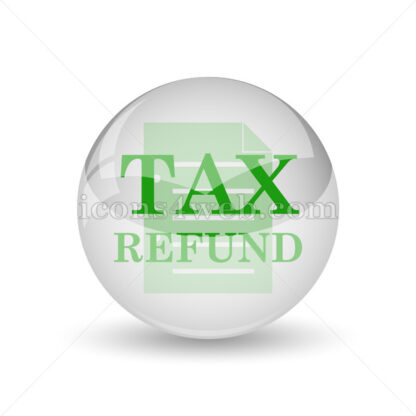 Tax refund glossy icon. Tax refund glossy button - Website icons