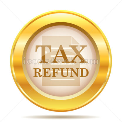Tax refund golden button - Website icons