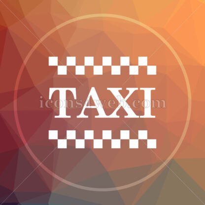 Taxi low poly icon. Website low poly icon - Website icons