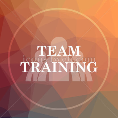 Team training low poly icon. Website low poly icon - Website icons