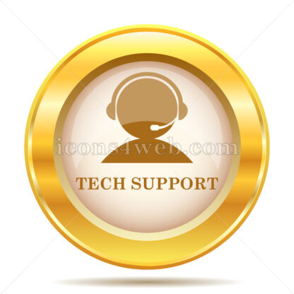 Tech support golden button - Website icons