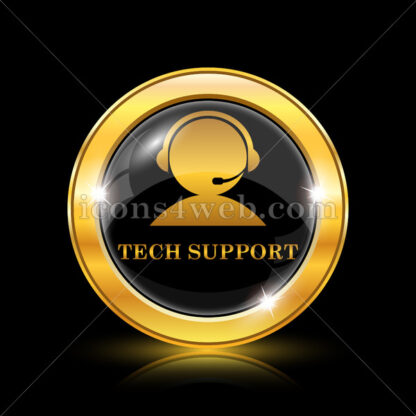 Tech support golden icon. - Website icons