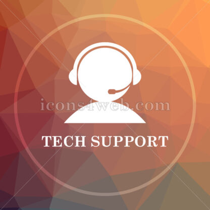 Tech support low poly icon. Website low poly icon - Website icons