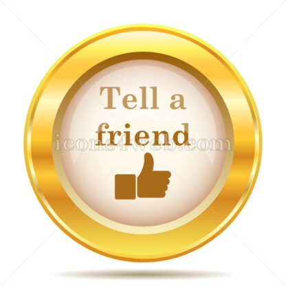 Tell a friend golden button - Website icons