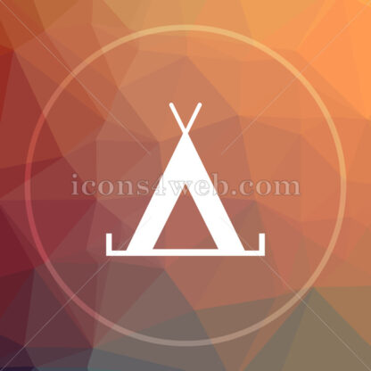 Tent low poly icon. Website low poly icon - Website icons