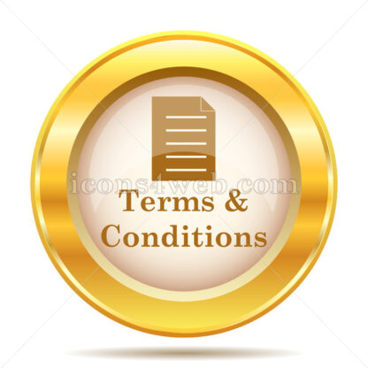 Terms and conditions golden button - Website icons