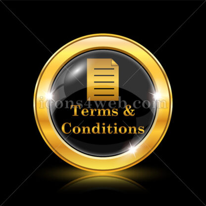 Terms and conditions golden icon. - Website icons