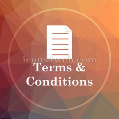 Terms and conditions low poly icon. Website low poly icon - Website icons