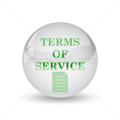 Terms of service glossy icon. Terms of service glossy button - Website icons