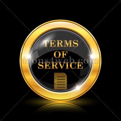 Terms of service golden icon. - Website icons