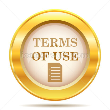 Terms of use golden button - Website icons