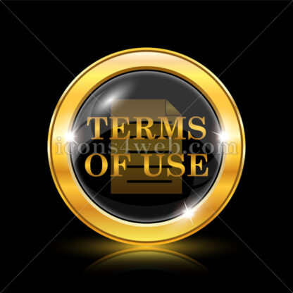 Terms of use golden icon. - Website icons