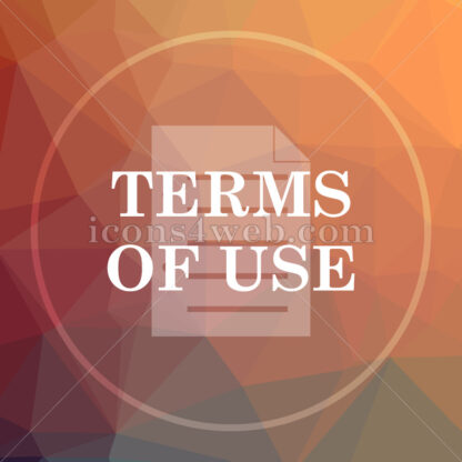 Terms of use low poly icon. Website low poly icon - Website icons