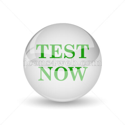 Test now glossy icon. Test now glossy button - Website icons