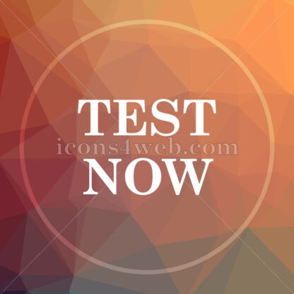 Test now low poly icon. Website low poly icon - Website icons