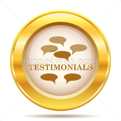 Testimonials golden button - Website icons
