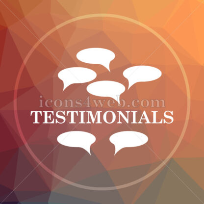 Testimonials low poly icon. Website low poly icon - Website icons