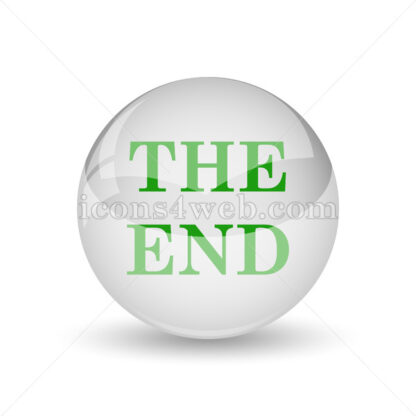 The End glossy icon. The End glossy button - Website icons
