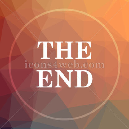 The End low poly icon. Website low poly icon - Website icons