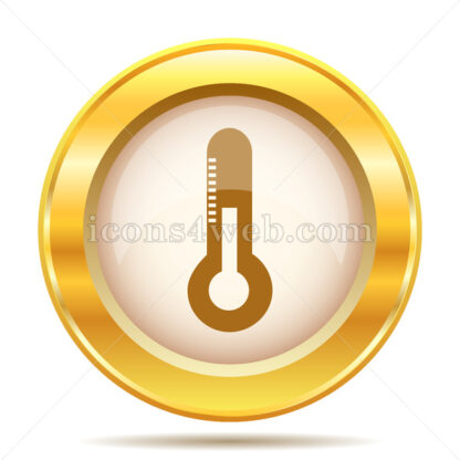 Thermometer golden button - Website icons