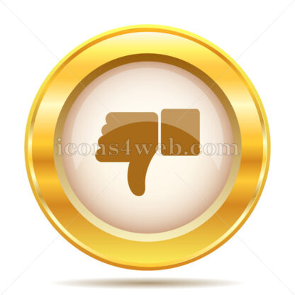 Thumb down golden button - Website icons