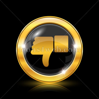 Thumb down golden icon. - Website icons