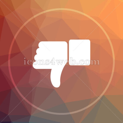 Thumb down low poly icon. Website low poly icon - Website icons