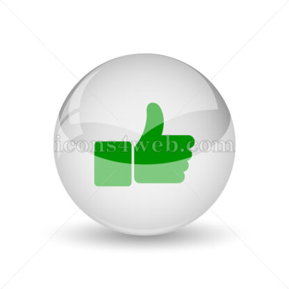 Thumb up glossy icon. Thumb up glossy button - Website icons