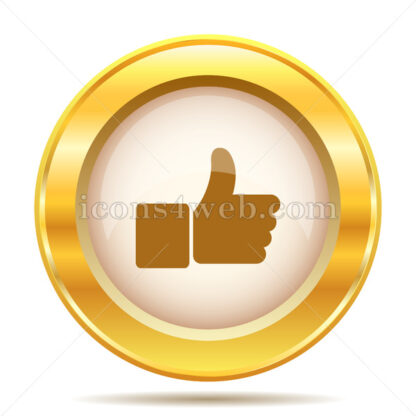 Thumb up golden button - Website icons