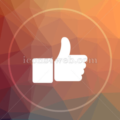 Thumb up low poly icon. Website low poly icon - Website icons
