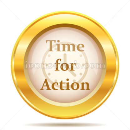 Time for action golden button - Website icons