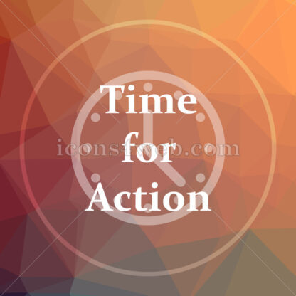 Time for action low poly icon. Website low poly icon - Website icons