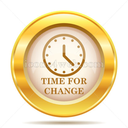 Time for change golden button - Website icons