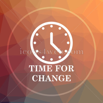 Time for change low poly icon. Website low poly icon - Website icons