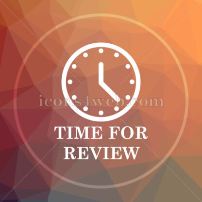 Time for review low poly icon. Website low poly icon - Website icons