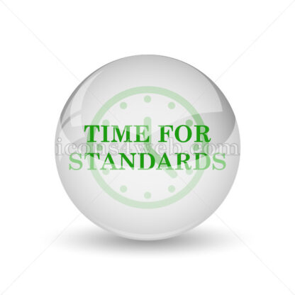 Time for standards glossy icon. Time for standards glossy button - Website icons
