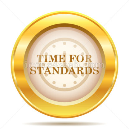 Time for standards golden button - Website icons