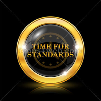 Time for standards golden icon. - Website icons