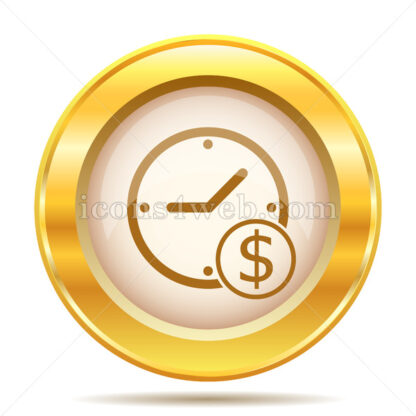 Time is money golden button - Website icons