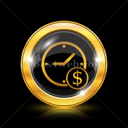 Time is money golden icon. - Website icons