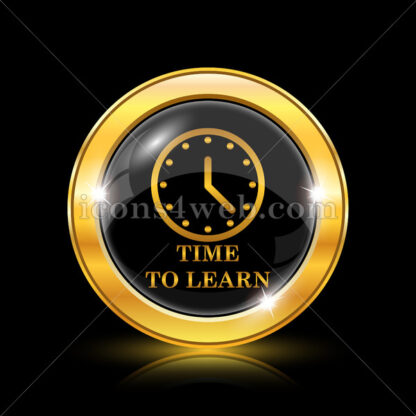 Time to learn golden icon. - Website icons