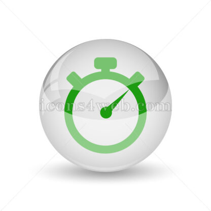 Timer glossy icon. Timer glossy button - Website icons